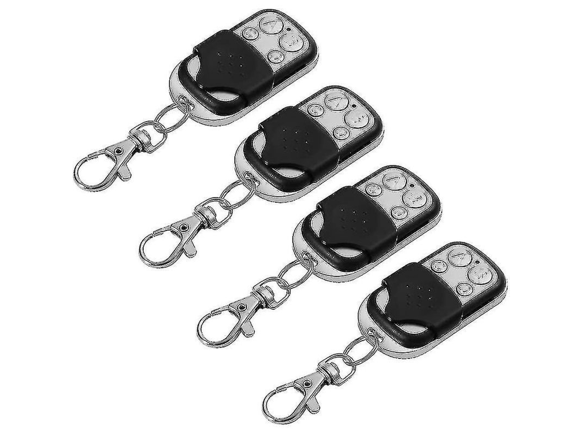 Controle Remoto Universal 433mhz Com 4 Botões, Alcance 50-100m, Para Portões De Garagem, Carros E Automação Residencial - 4 Unidades