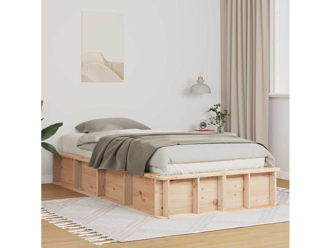 Vidaxl Estrutura da Cama Castanho 100 X 200 Cm
