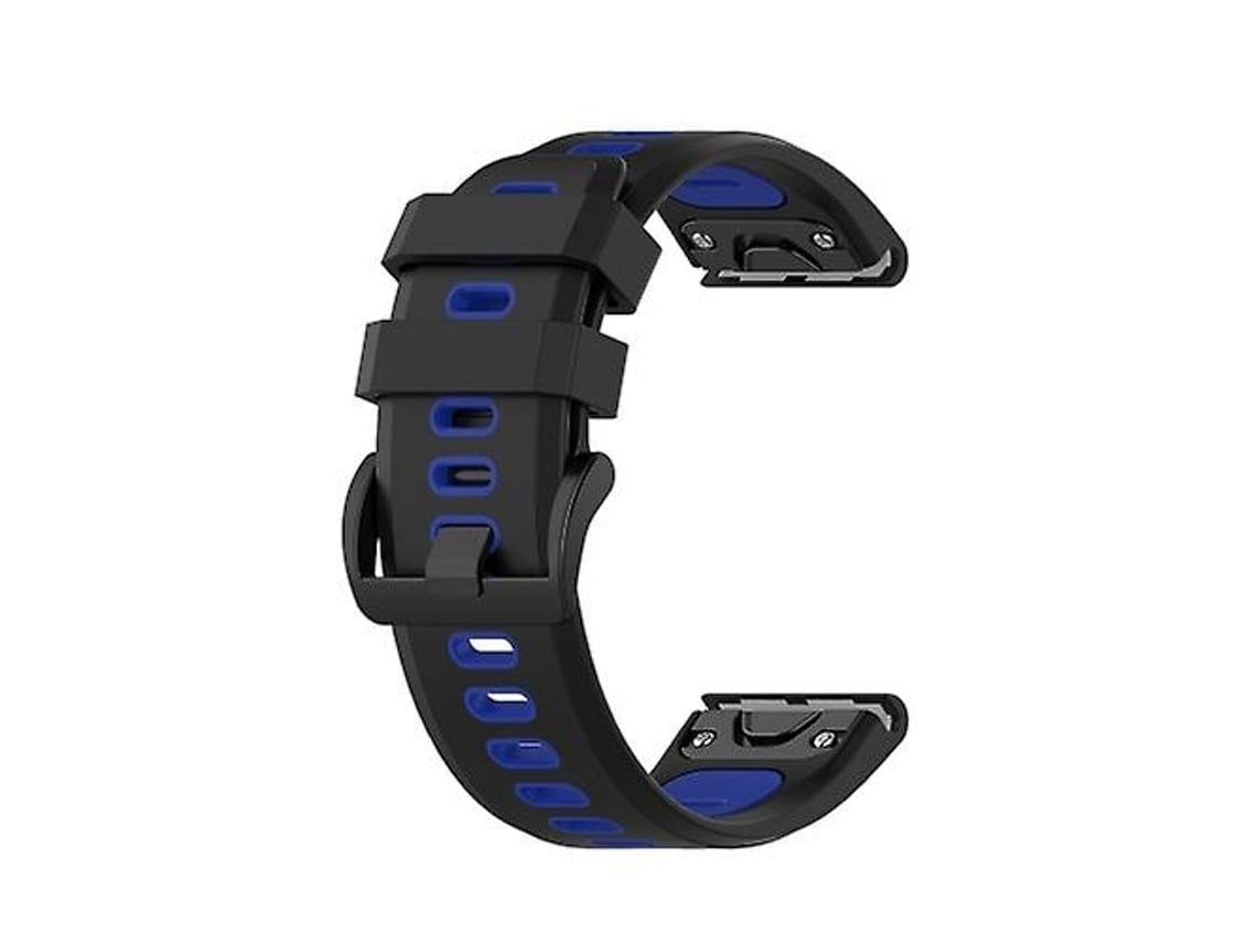 Pulseira De Relógio Lurelia Para Garmin Fenix 7 22 Mm Preto Azul