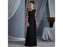 2026 vestido de Festa para Mulher de Ponto de Calice e Veludo com Manga Longa Slim Fit Bodycon