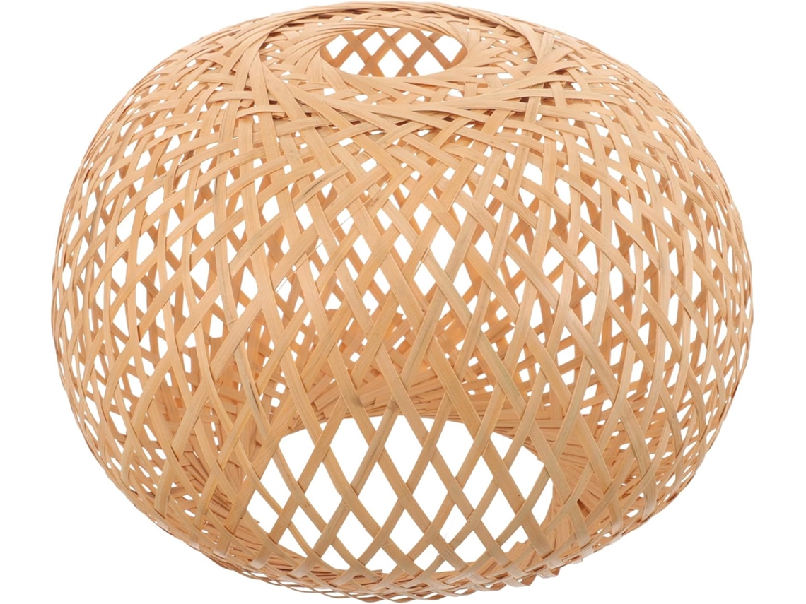 Abajur de Bambu Trançado, Compacto e para Pendurar, Proteção Contra Brilho, Fácil de Instalar, Elegante. SFUSHOS