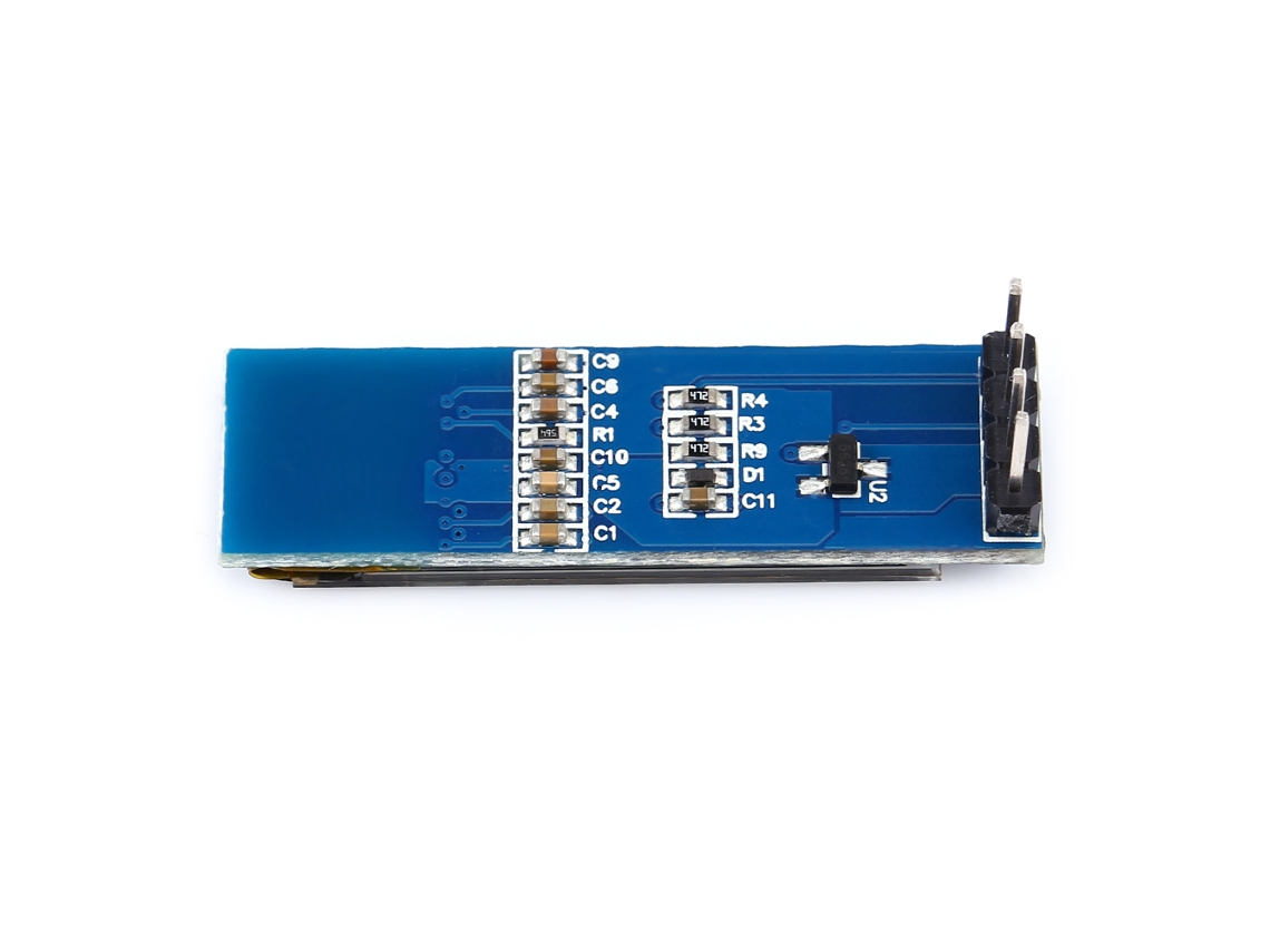 Display Oled Laxiscreed 0.91 Polegadas 128x32 Azul Com Interface I2c, Ideal Para Projetos Diy