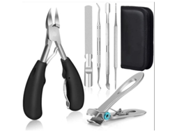 Tesoura para Unhas Grossas e Impactadas para Idosos Aço Inoxidável com Grip Macio