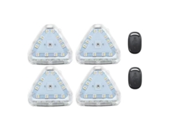 Luz Estroboscópica De Advertência Em Led, Luz De Bicicleta Em Led Com Controle Remoto, Luz Controlada, 4 Luzes