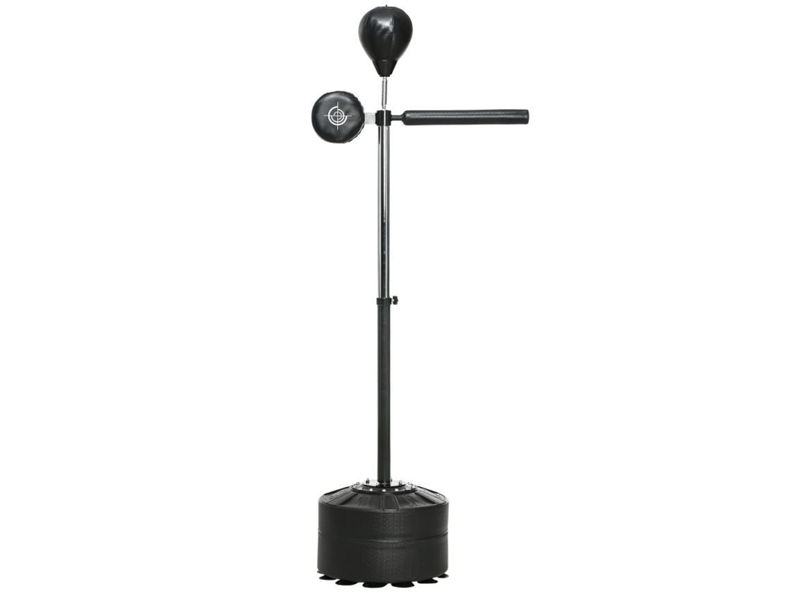 Bola Boxe Altura Ajustável 360° Bandagens Preta 163 205cm VELTRIX