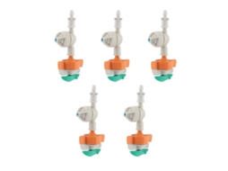 Conjunto de 5 sistemas de pulverização por suspensão com rotação de 360°, dispositivos de microirrigação ajustáveis, para fogões, viveiros, jardins e pastagens.