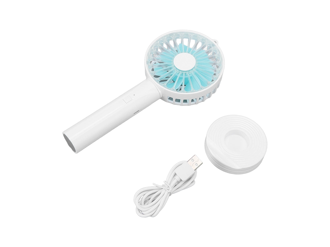 Ventilador Portátil Com Power Bank Laxiscreed, Carregamento Usb, Ideal Para Viagens E Lazer, Cor Branca