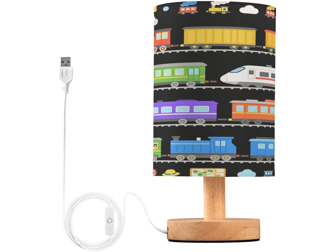 Luminária Led Em Formato De Trem Desenho Animado, Luz Noturna Led Para Quarto Infantil, Luminária De Mesa Para Meninos