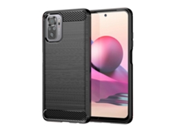 Capa De Celular Xiaomi Redmi Note 11se 4g Em Tpu Resistente A Impactos Com Textura Escovada De Fibra De Carbono.