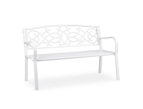 Banco de jardim vintage branco B2X