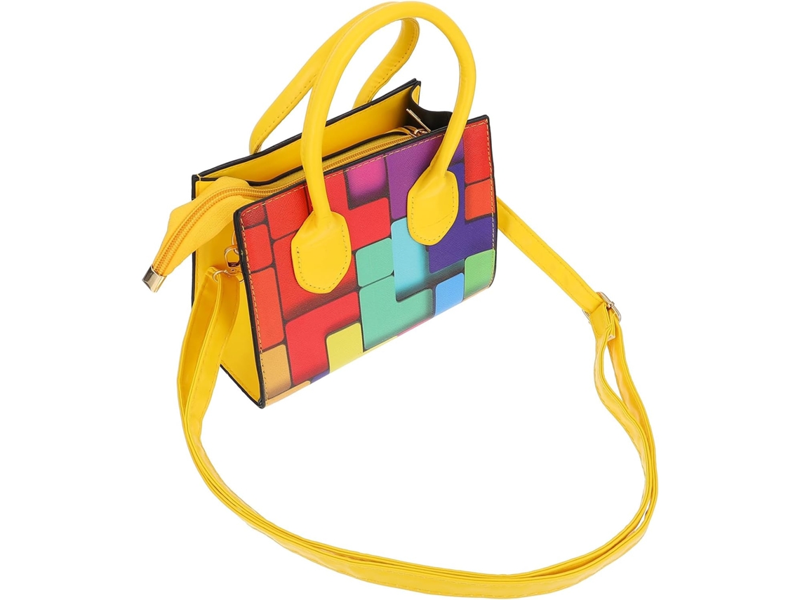 Bolsa De Ombro Feminina Leve E Prática Em Pu Com Design Listrado Colorido, Mini Bolsa Moderna