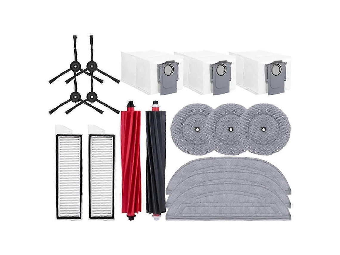 Para S8 Maxv Ultra/s8 Max Ultra Acessórios Escova De Cabeça Dupla Escova Lateral Filtro Mop Pads Sacos De Pó Peças Brilvibera