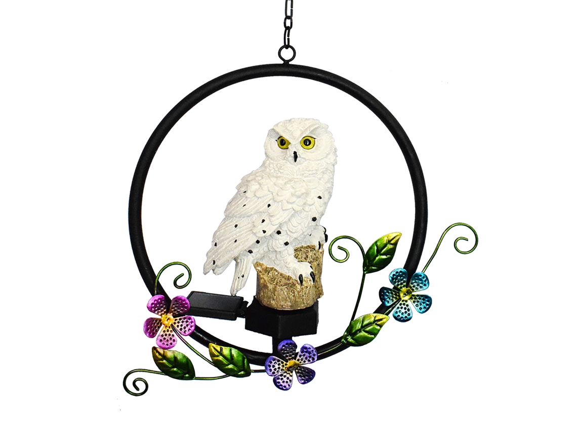 Owl Lights Resin Solar Lawn Waterproof Garden Chandelier CHABERLU
