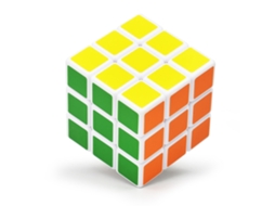 Quebra-cabeça giratório 3x3 sem adesivos, fácil de montar, para iniciantes e profissionais, branco.