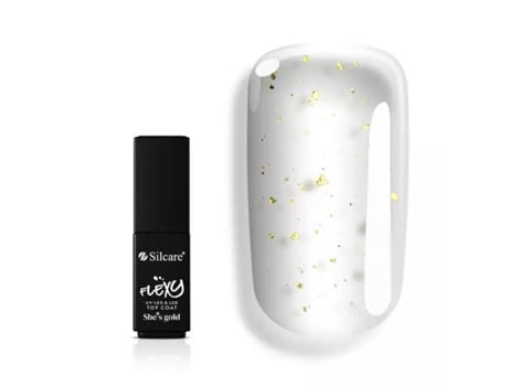 Flexy Gold Esmalte Dourado Para Unhas Fortalecer, Reparar E Proteger De Forma Luxuosa Com Silcare, 4.5g