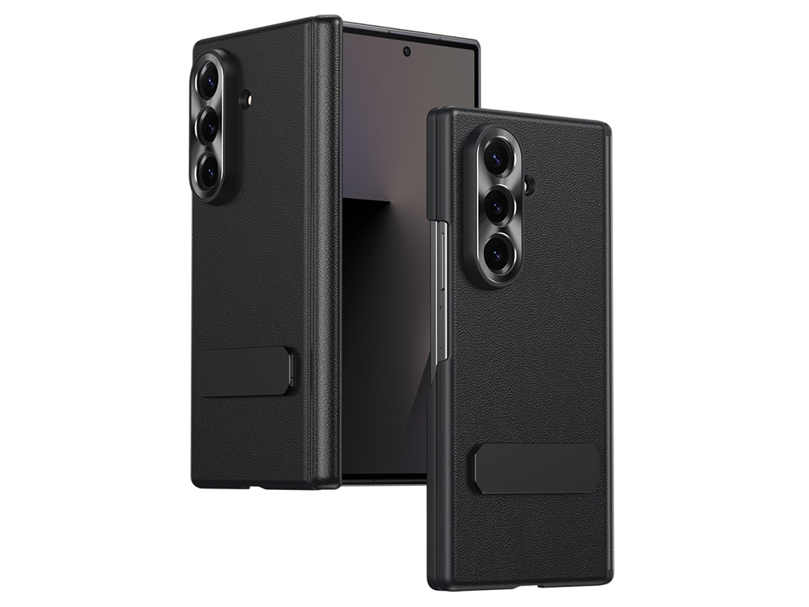 Capa Chrui Para Samsung Galaxy Z Fold 7, Custodia Pieghevole Com Suporte (compatível, Preta)