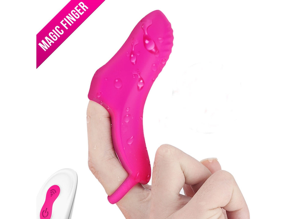 Minivibrador De Dedo De Controle Remoto Com 9 Vibraes Para Mulheres (rosa Vermelha)