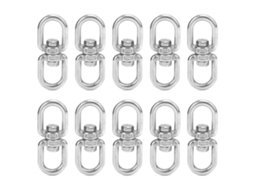 10pcs Gancho Giratório M6 Duplo Aço Inoxidável Anel Conector Em Forma De 8 Shackle