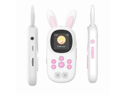 Leitor Mp3 Infantil Lurelia 64gb Bluetooth, Rádio Fm, Alarme, Cordão Incluído, Rosa