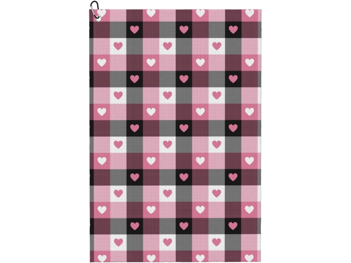 Acessório para Bolsa de Golfe com Estampa de Coração Rosa