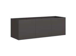 Planter, Planters Vidaxl Preto Aço (120 X 40 X 40 Cm)