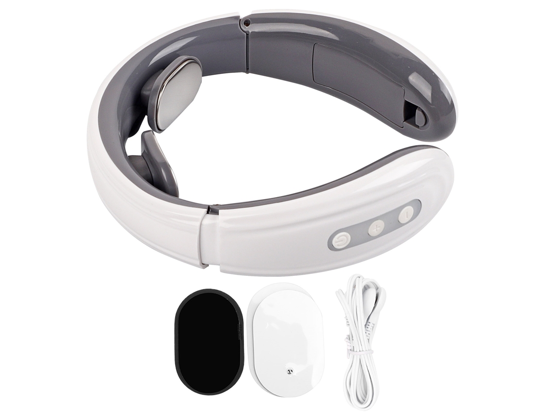 Massageador Elétrico De Vértebra Cervical Para Alívio Da Dor No Pescoço E Ombro, Instrumento De Fisioterapia Branco Aquaforge