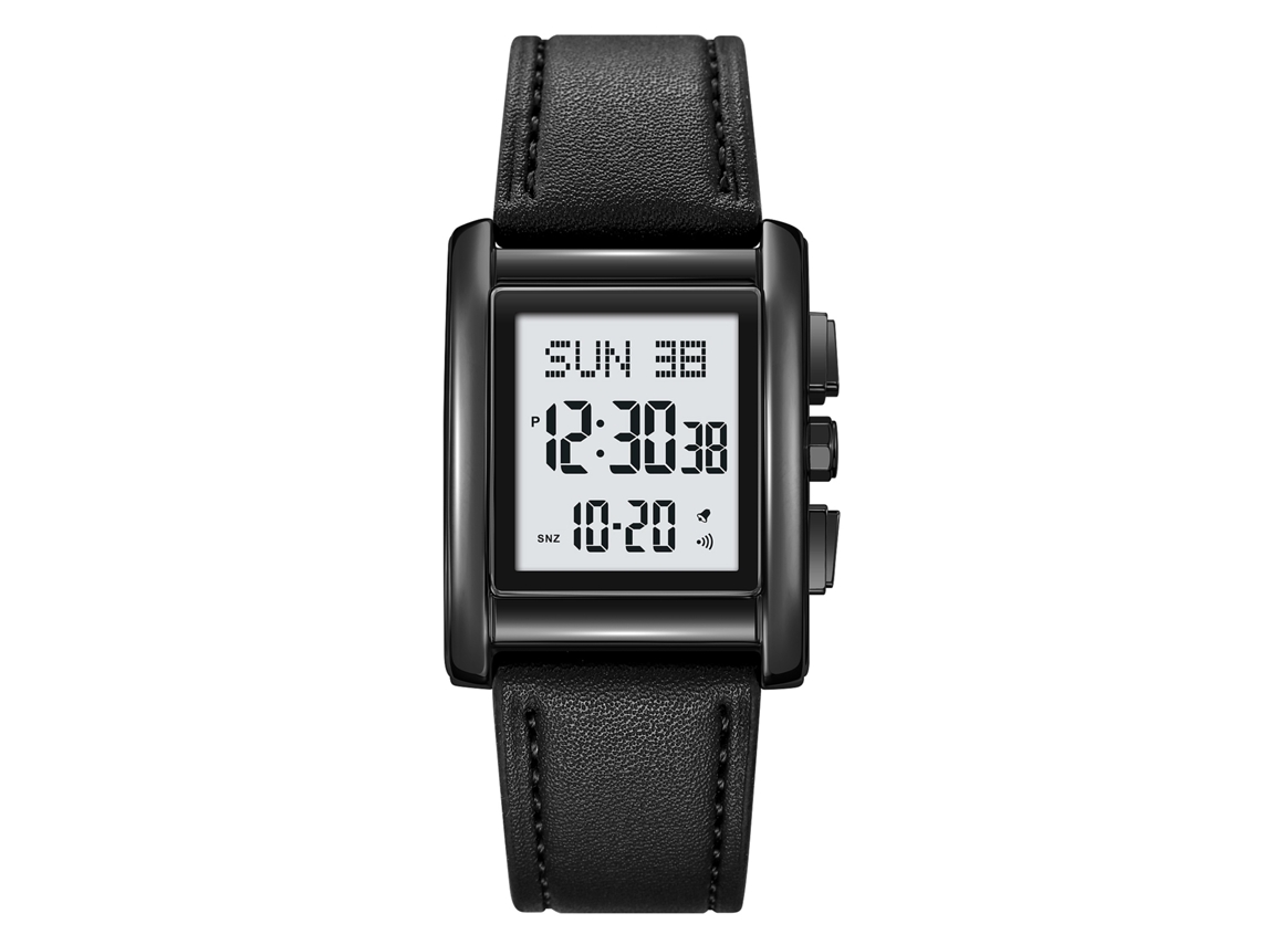 Relógio Eletrônico Masculino Multifuncional À Prova D'água 30m Display Dual Luminoso