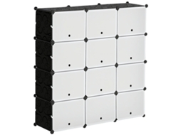 Guarda-roupa Modular, Material Durável, Armazenamento Personalizável, Branco
