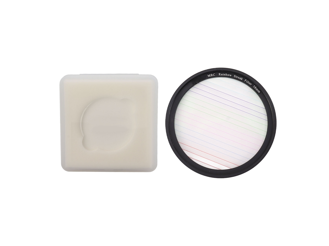 Filtro Estrela Listrada Colorida 2026 de 58mm para Câmera Micro SLR, Filtros de Efeitos Especiais para Cenas Noturnas