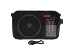 Altavoz Bluetooth portátil com design retro, rádio estéreo/fonógrafo recarregável