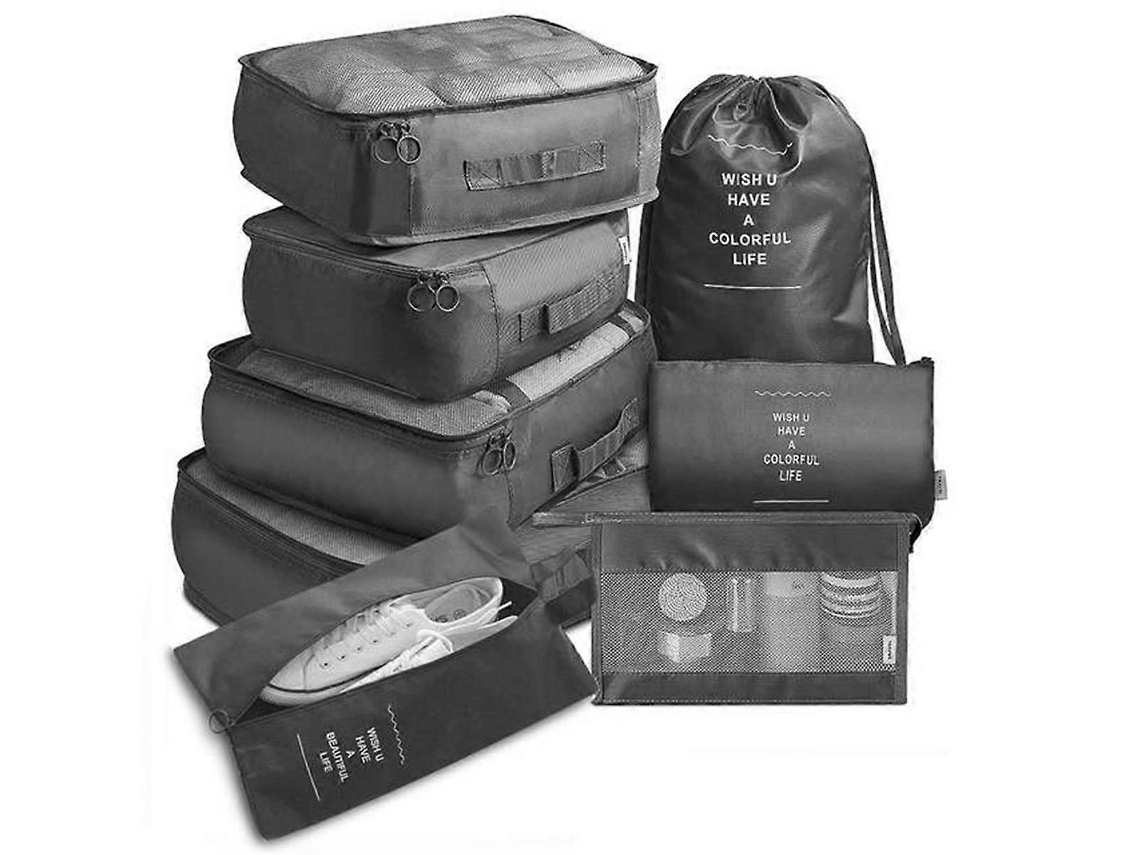 Conjunto de 8 sacos organizadores AQUAFORGE para viagem, várias capacidades