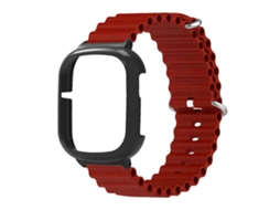 Pulseira de Silicone com Case Pc Integrado Ajustável para Honor 4 Vermelho Vinho