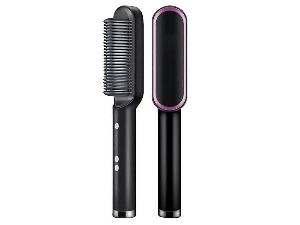 Multifuncional Profissional Alisador De Cabelo Turmalina Cerâmica Cabelo Modelador Escova Cabelo Pente Alisadores Curling Ferro Hengjian