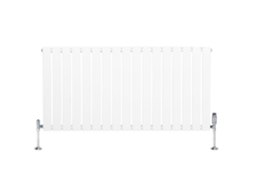 Radiador Plano Coluna Única 600x1190 Mm - Branco, Aço Carbono 1,5 Mm, 1080w, Alta Eficiência, Válvulas Termostáticas