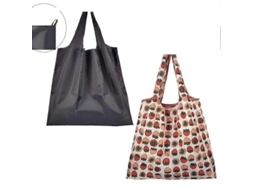 Conjunto de 2 Sacolas Compras Reutilizáveis, Sacola Impermeável em Nylon, Dobrável Que Cabe Den Tro uma Bolsa, Ideal para GOKOCO