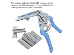 Yuru conjunto de 600 grampos em liga de zinco e alumínio para gaiolas, cercas, armadilhas, reparos DIY | S/MARCA