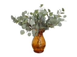 Flor Artificial para Decoração de Casa, Planta Verde Simulada de Eucalipto, Flor Falsa com Folha de Eucalipto AQUAFORGE (5 Peças, Verde Acinzentado)