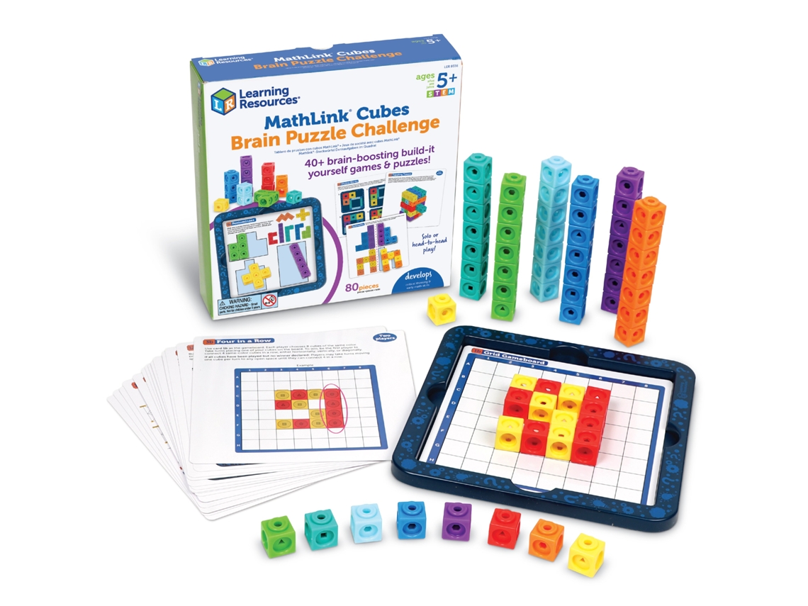 Recursos De Aprendizagem Mathlink Cubes Jogo De Quebra Cabeça Para Crianças Learning Resources
