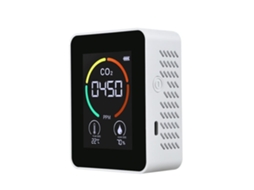Detector de Co2 com Medição de Temperatura Interior/exterior, Monitor de Ar Branco, Ideal para Adegas Ou Garagens STELASPLEN