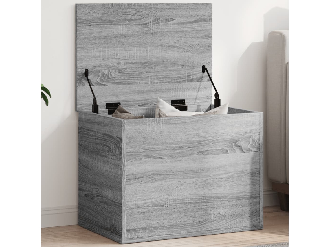 Vidaxl Caixa De Arrumação 60x42x46 Cm Derivados Madeira Cinza Sonoma