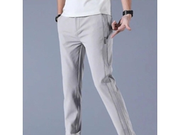 Calça de golfe masculina Srbtv, secagem rápida, confortável, tecido elástico respirável com bolsos com zíper, tamanho 30 cinza escuro.