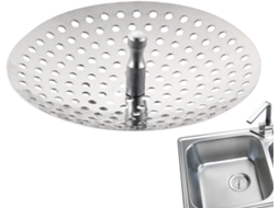 Tampa De Pia Cozinha Com Filtro, Universal, Em Aço Inoxidável, 8 Cm