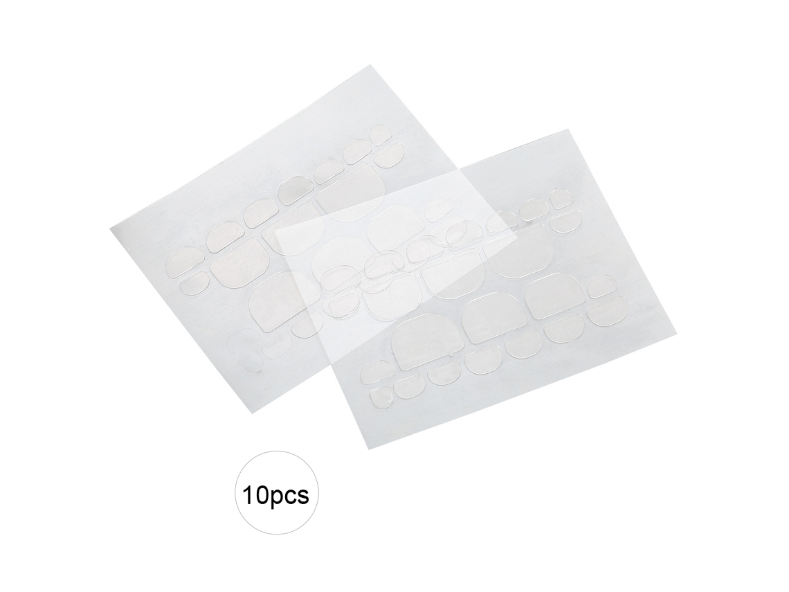 10 Hoja Pegamento Adhesivo Doble Cara Transparente Pegatina De Uña De Pie Para Puntas De Uña Falsas