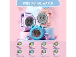 Relógio Digital Infantil Impermeável 50m Diy Com 3 Capas E 2 Pulseiras Nfc Presente Para Meninos E Meninas