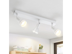Nettlife Candeeiro De Teto Com Focos Branca Moderna 3 Pontos Metal Ajustáveis Gu10 Sem Lâmpada Para Quarto Sala De Jantar, 25 W, Uso Diário