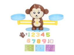 Mali jogo de Equilíbrio Matemático com Macaco Fofo Brinquedo Educativo para Pré escola Crianças Meninos Meninas