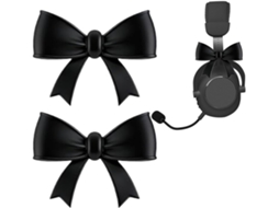 Lurelia Acessório Decorativo Para Auscultadores, Laço 3d Silicone, Para Gaming E Estudo, Look Cosplay