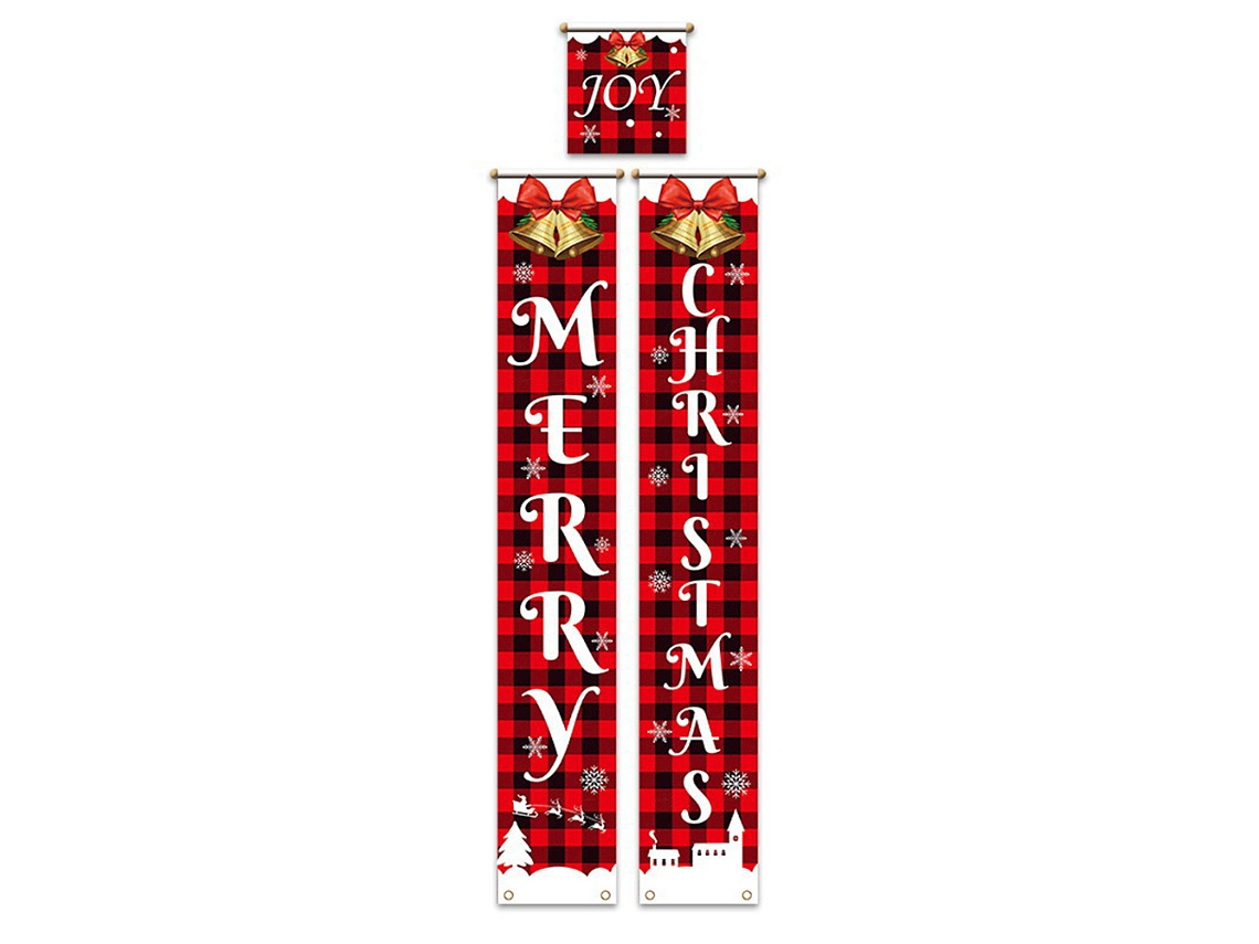 Cortina De Porta Xmas Com Tecido Laxiscreed Para Decoração Natalícia Elegante