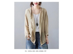 2026 cardigan de Lino e Algodão Leve Retro Feminino Solto Blusa de Protetor Solar Verão