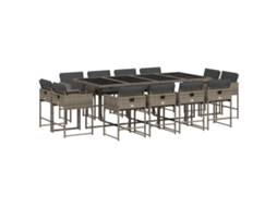 Garden Dining Set, Garden Dining Sets Vidaxl Cinzeto Rattan / Vime (n/a)